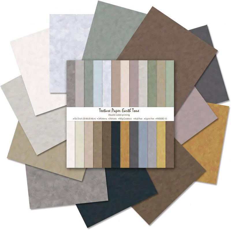 WLXTREE 24 Sheet Scrapbook Paper, Colored Specialty Pattern Double Sided Decorative Craft Paper For DIY Card Making Photo Album Decor,12 x 12 Inch - Image 2